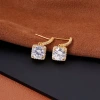 Hyacinth Cube Sugar Zircon Earrings for Women 2025 New bestsellers, high-end stud earrings, retro Hong Kong-style emerald light luxury earrings Application Scenario
